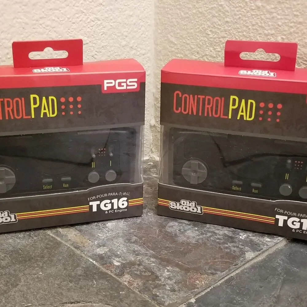 2 Turbografx-16 / Turbo Duo Control Pads (NEW) - NEC - PC-Engine - Old Skool